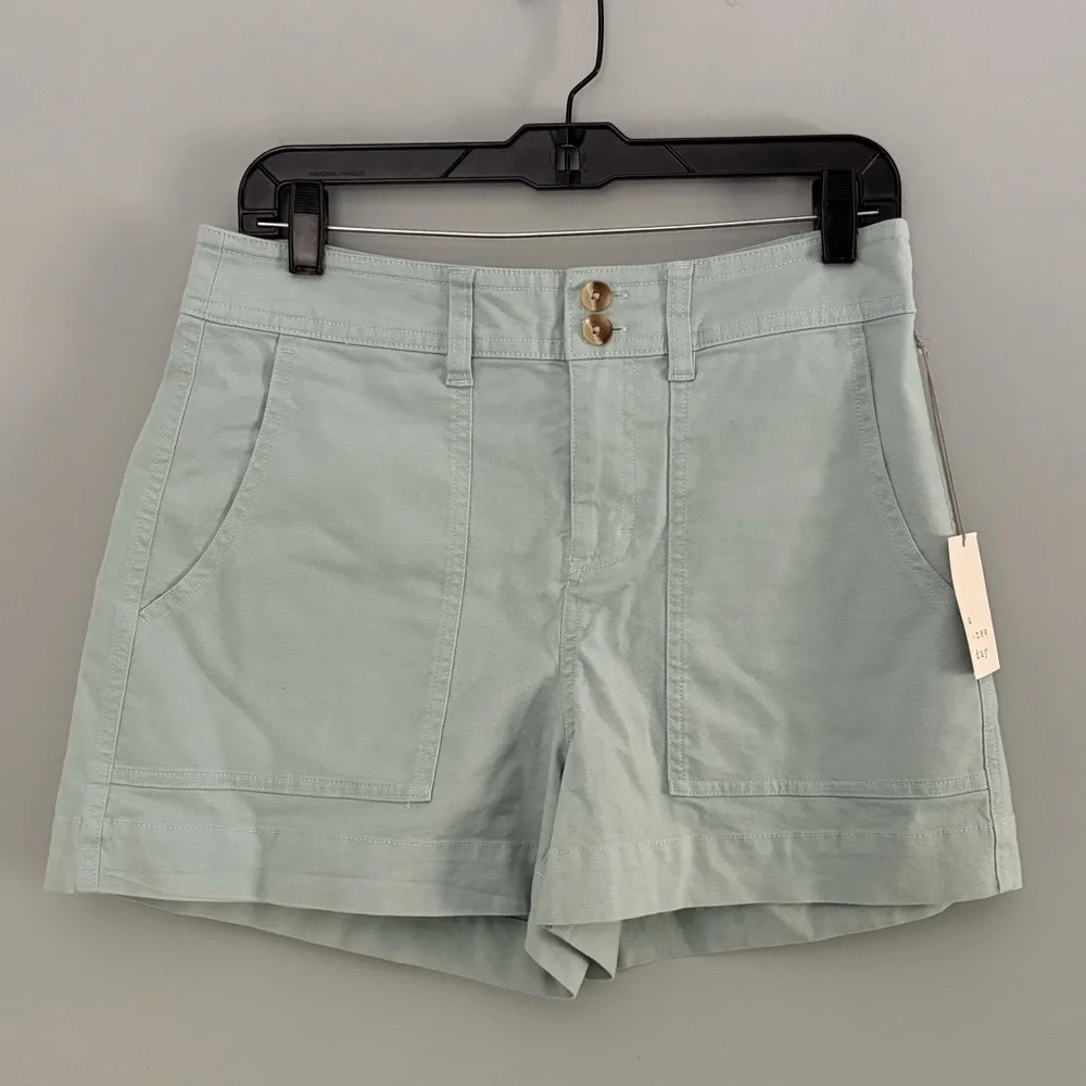 NWT A New Day Mint Green High-Rise Stretch Utility Shorts Size 8 - Picture 1 of 9